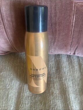 Morphe Continuous Prep & Set Mist — Metallic Gold with Black Cap